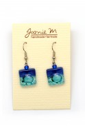 Small Square Glass Earrings